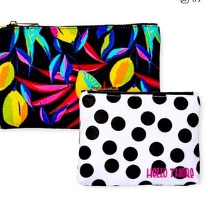Tabitha Brown duo pouch set Lemon Polka Dot NEW